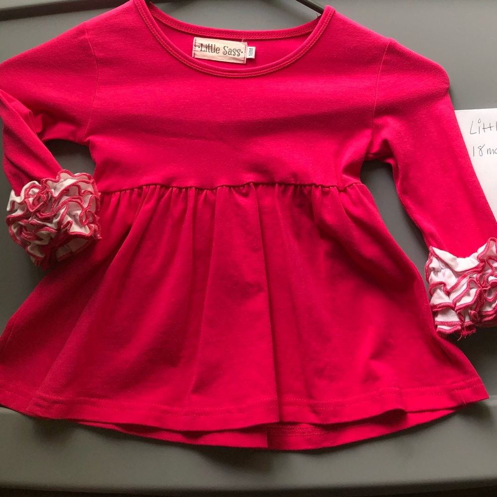 Little Sass Boutique Ruffle Sleeve Top 18 Months